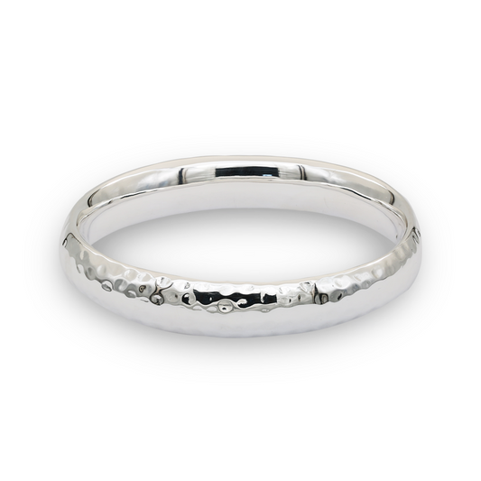 Yours Truly Statement Bangle - Sterling Silver
