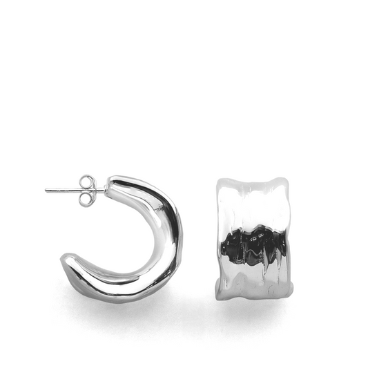 Madame Mystique Hoop  Earrings - Sterling Silver