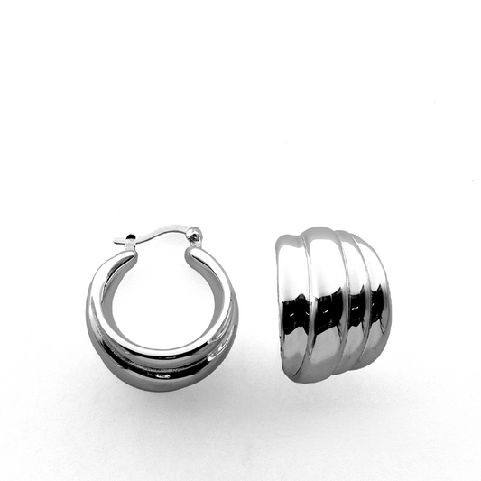 Miss Hepburn Hoops - Sterling Silver