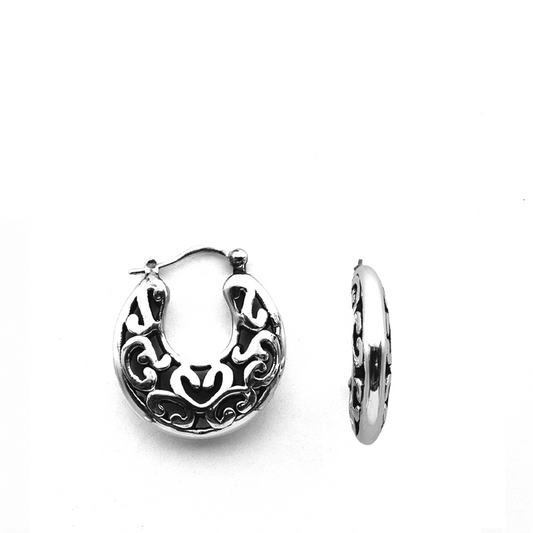 Be Mine Hoop Earrings - Sterling Silver