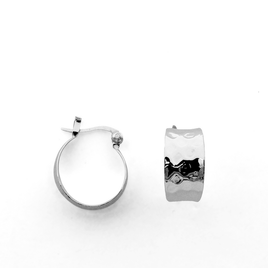 Yours Truly Petite Hoop Earrings - Sterling Silver